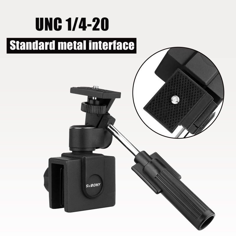 SVBONY SV126 Car Window Mount Adjustable Vehicle Clamp Mount Compact for Spotting Scope Monocular Binocular Telescope SLR Camera with Mounting Thread - Image 4
